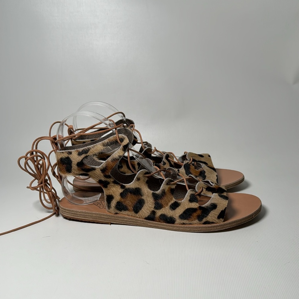 Ancient Greek Sandals Antigone Lace-Up Calf Hair Sandal - sz 38 - Picture 3 of 7